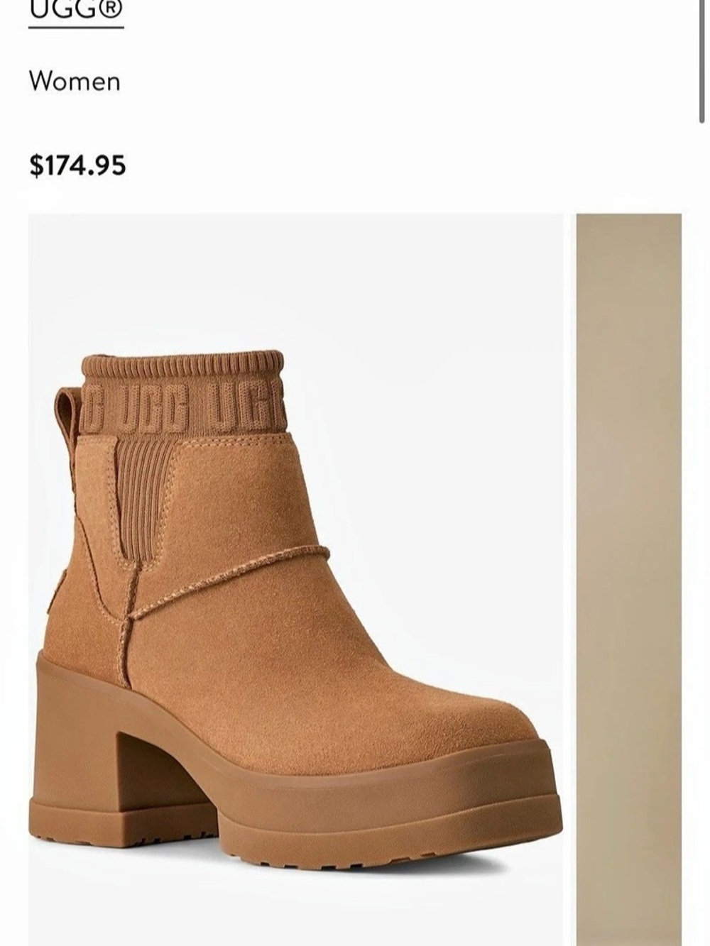 UGG Moxy Water Resistant Chelsea Boot Boots in chestnut